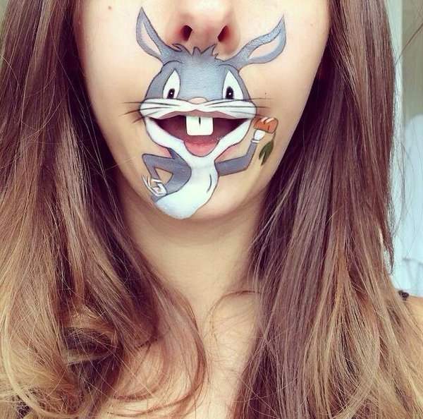 34 แบบการแต่งหน้าการ์ตูนน่ารักบนริมฝีปาก (โดย Laura Jenkinson)