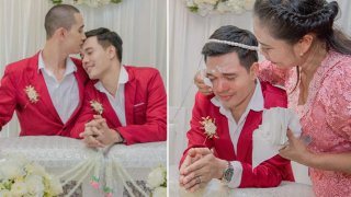 เจ้าบ่าว 2 คนเข้าวิวาห์ เผยลบคำดูถูกสารพัด และถูกบูลลี่ว่าเป็นกระเทย