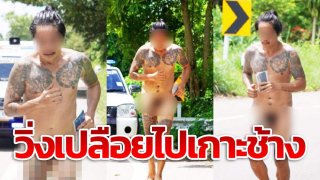 หนุ่มขาดยา วิ่งเปลือยกาย บอกจะไปเกาะช้าง