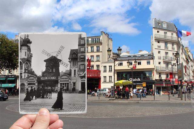 เมื่อนำภาพในอดีตมาเปรียบเทียบกับสถานที่จริงในปัจจุบัน