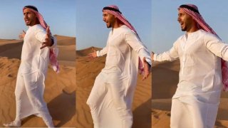 ชาวเน็ตแห่ซูม! เมื่อหนุ่มอาหรับ วิ่งท้าลม กลางทะเลทราย