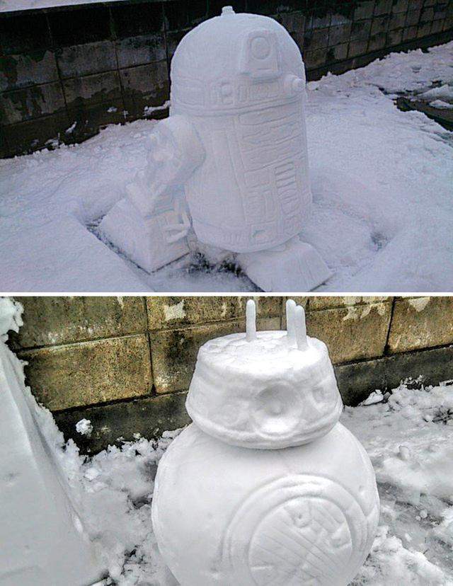 ศิลปินญี่ปุ่นใช้หิมะเพื่อสร้าง 'สัตว์ประหลาด' ต่างๆ ได้น่ารักมาก