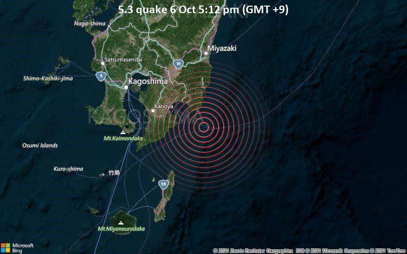 เกิดเหตุแผ่นดินไหว ที่จังหวัดมิยาซากิ
