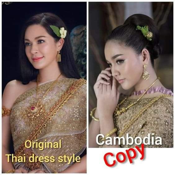ไม่คิดว่าเขมรจะชอบชุดไทยขนาดนี้!! ก๊อปปี้ชุดไทยไปแบบแป๊ะๆแม้แต่เครื่องประดับก็ไม่เว้น