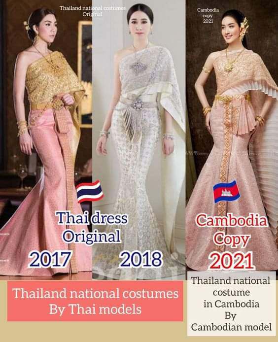 ไม่คิดว่าเขมรจะชอบชุดไทยขนาดนี้!! ก๊อปปี้ชุดไทยไปแบบแป๊ะๆแม้แต่เครื่องประดับก็ไม่เว้น