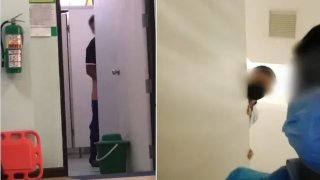 หนุ่ม 19 ชักว่าวในห้องน้ำห้างดัง..แต่โดนจับได้เพราะมีคนปีนแอบดู