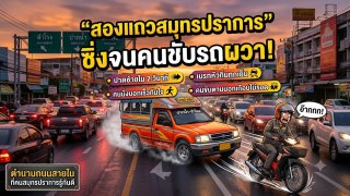 สองแถวสายในสมุทรปราการ ซิ่งระดับฟอร์มูล่าวัน ขับแบบนี้คิดว่าถนนสร้างมาคนเดียวอ่อ?