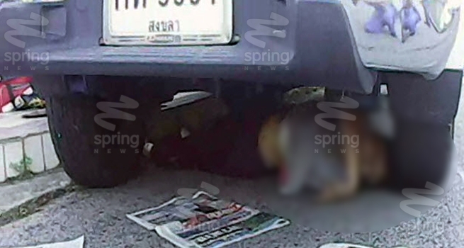 สลด! คุยโทรศัพท์เพลิน พุ่งชนพนง.ส่ง นสพ. ดับคาใต้ท้องรถ