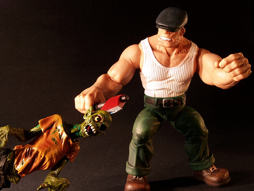 The Goon vs Zombie by R_O_B_O.