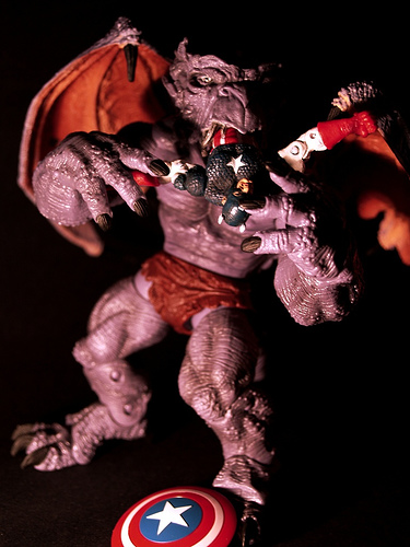 Dragon Man VS Cap by R_O_B_O.