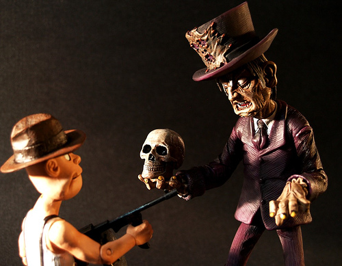 Frankie vs Zombie Priest by R_O_B_O.