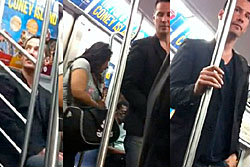 เคียนู รีฟส์ พระเอกมาก! ใช้รถไฟใต้ดิน ลุกให้ส...ั่ง