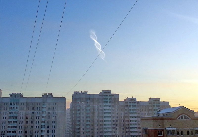 Необычное облако в Москве