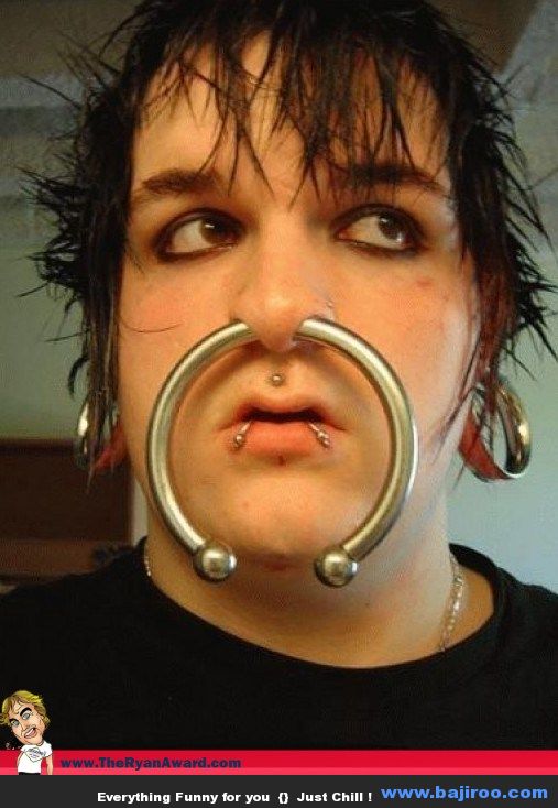 Most Crazy People Wearing Funny Nose Rings i aspire to be a bull nose ring bull piercings face stupid human crazy people nose ring funny people world fun images pictures Most Crazy People Wearing Funny Nose Rings