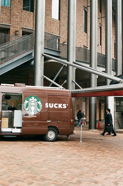 starbucks fail van perfect timing