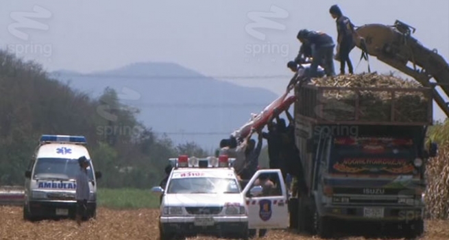 สยอง! รถตัดอ้อยตัดหัวคนงานขาด-ร่างแหลก จ.ราชบุรี