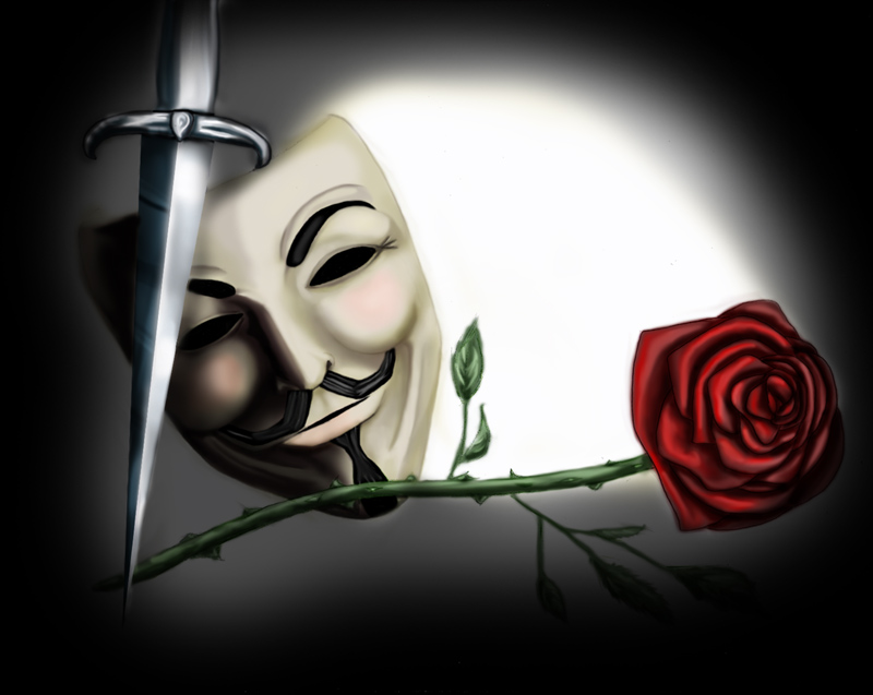 หน้ากากสัญลักษณ์ของการต่อต้านอธรรม V FOR VENDETTA