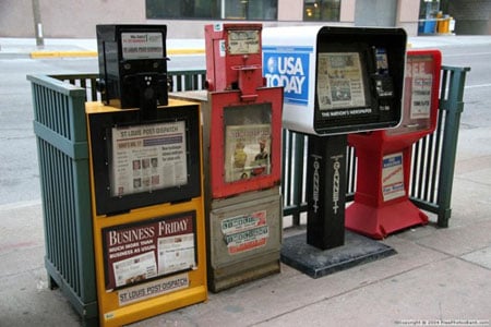 newspaper vending machines