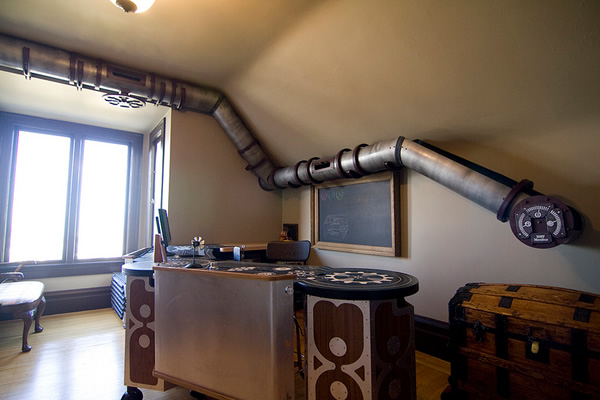 1 steampunk cat tube 2 10 บ้านคนรักแมว ที่แต่งบ้านให้แมวอยู่อย่างมีความสุข