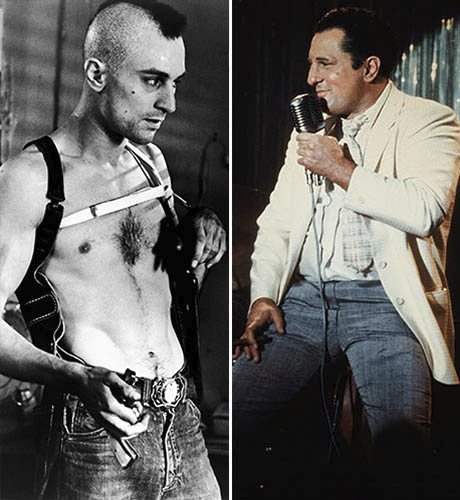 Robert De Niro in Taxi Driver and Raginf Bull