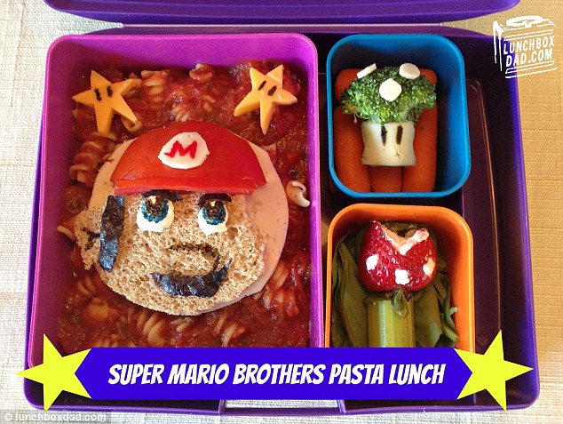 Playing with your food: A Super Mario pasta lunch features shapes and characters from the video game