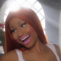 Laughing Nicki Minaj animated GIF