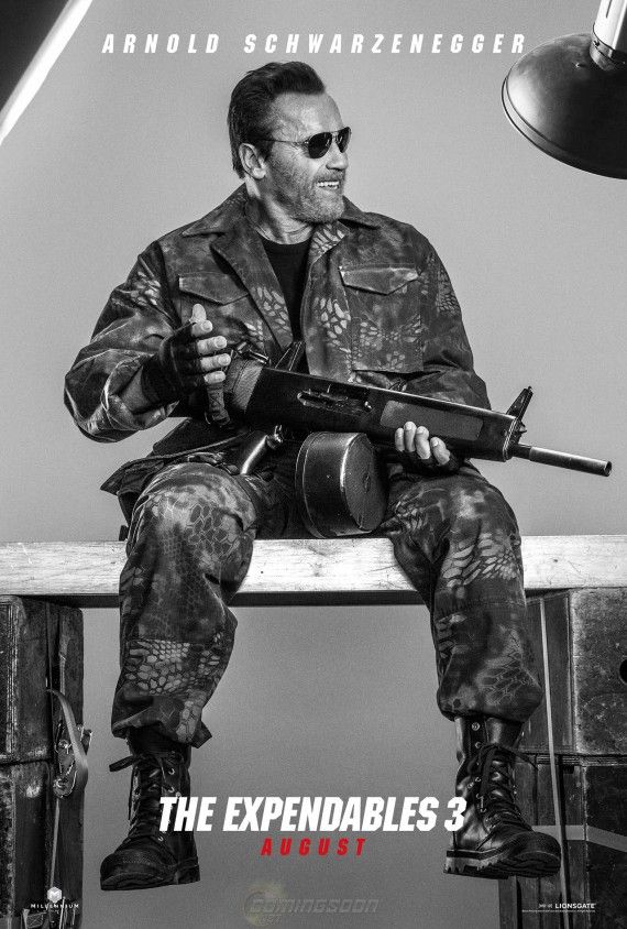expendables 3 arnold schwarzenegger poster 570x844 Expendables 3 Unveils 16 Character Posters