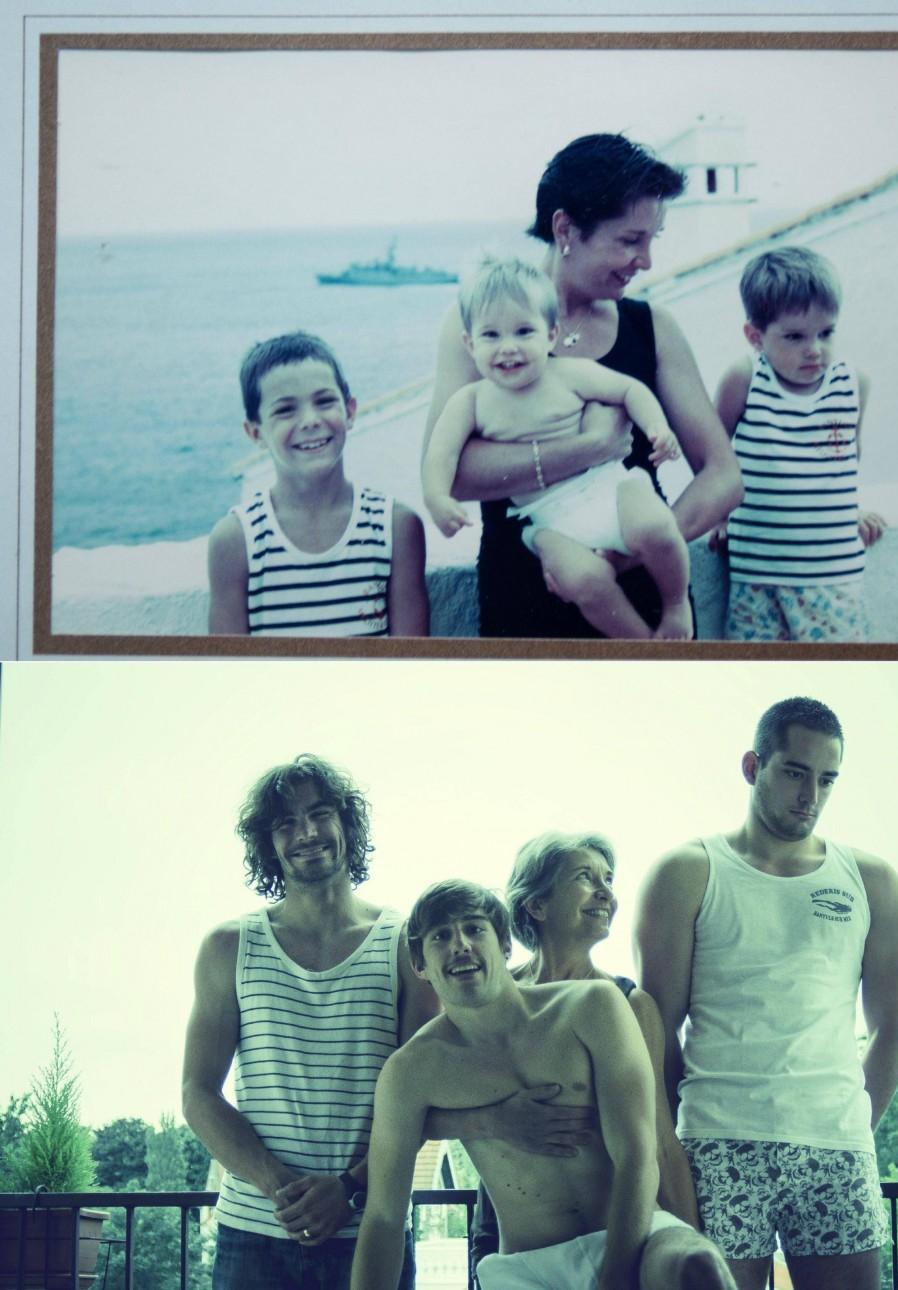 25 ครอบครัวนี้ ได้ถ่ายรูปไว้ตั้งแต่เด็กแล้วนำกลับมาถ่ายใหม่