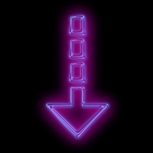 112926-glowing-purple-neon-icon-arrows-dotted-arrow-down