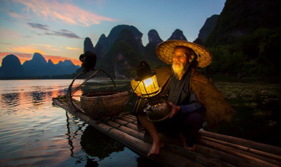 จับปลาด้วยนก วิชาโบราณ ที่ใกล้สาบสูญ ของประเทศจีน