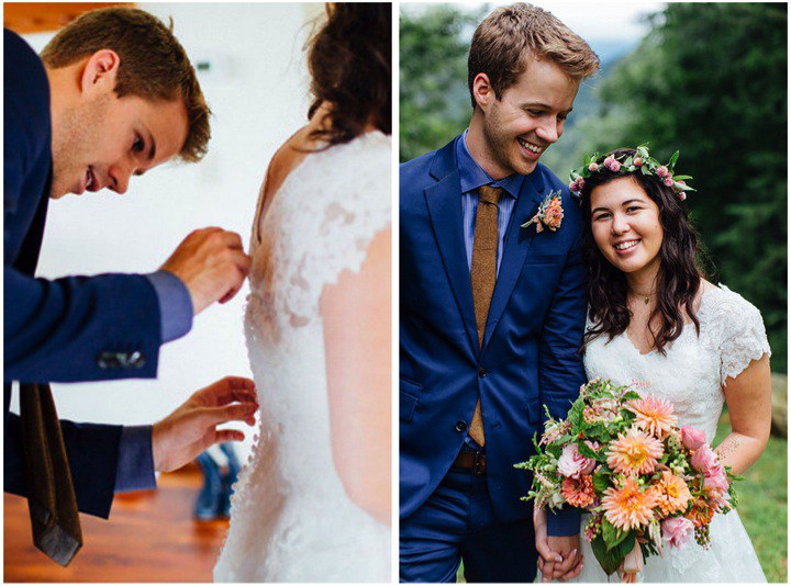 groom lending a hand