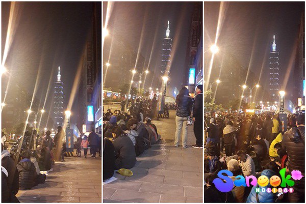 5.ผู้คนเริ่มทยอย รอชมความสวยงาม Countdown ย่านตึก Taipei 101
