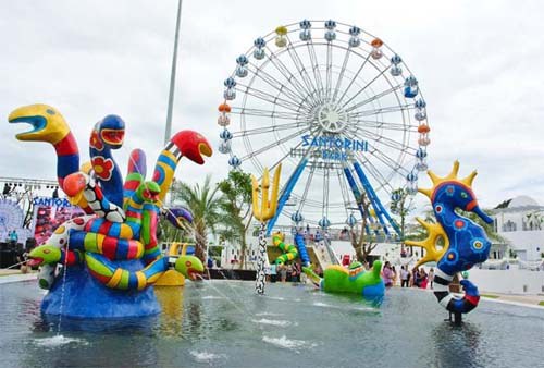 สวนน้ำ,ทะเลกรุงเทพ,เด็ก,ครอบครัว,หรรษา,เครื่องเล่น,ปิดเทอม,ฤดูร้อน,หน้าร้อน,เล่นน้ำ,สวนสยาม,ซานโตรินี่