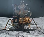 Apollo LM on lunar surface.