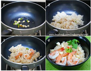 ข้าวผักพริกขี้หนูกุ้งสด3