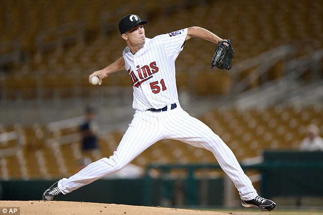 Keeping busy: Minnesota Twins pitcher Alex Meyer, 23, spends his off-season substitute teaching at schools in his hometown of Greensburg, Indiana