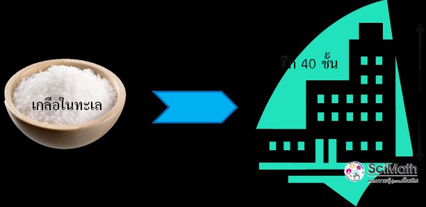 เกลือจากทะเลเทียบเท่าตึกสูง 40 ชั้น