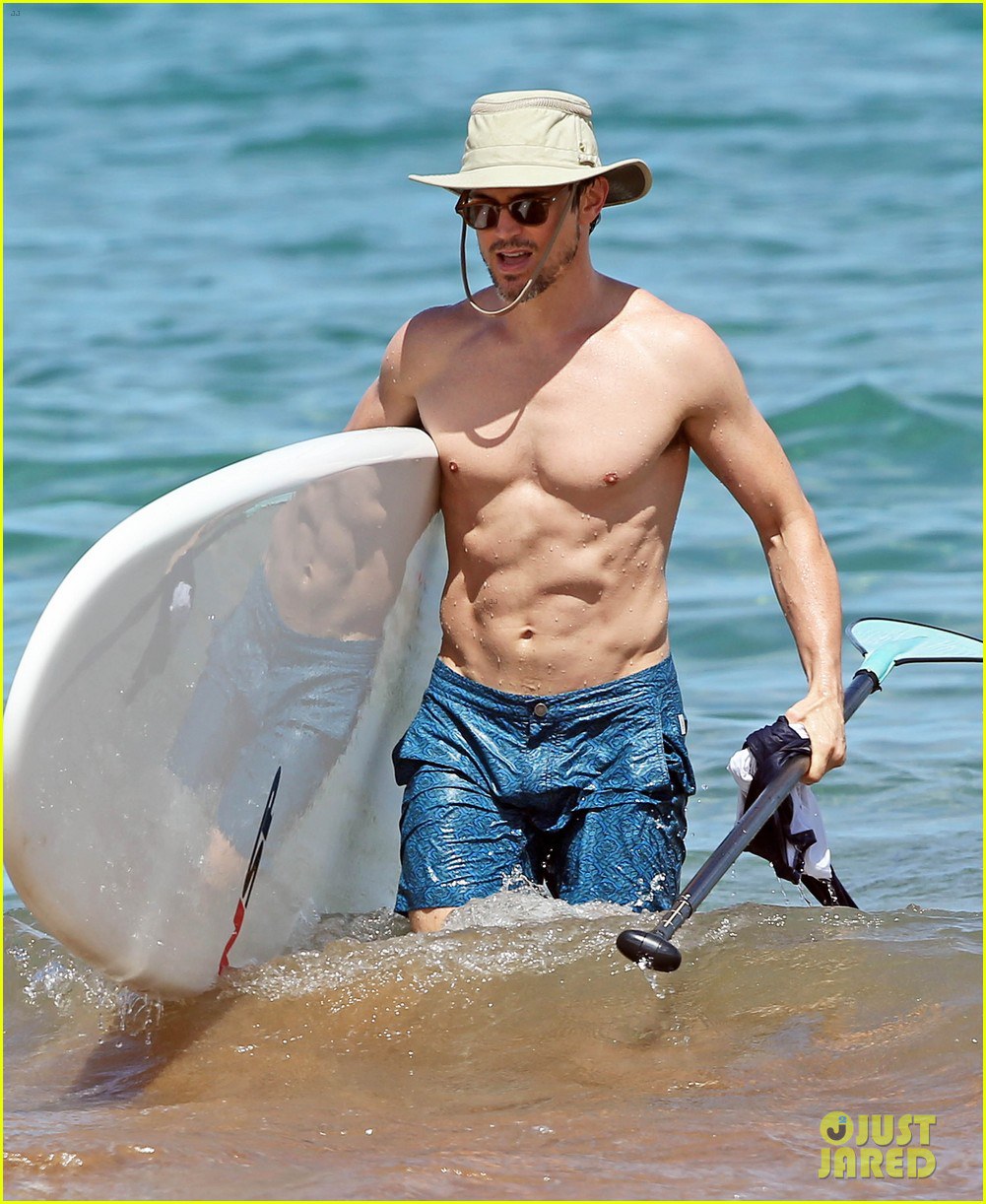 matt bomer shirtless simon halls paddleboarding 18