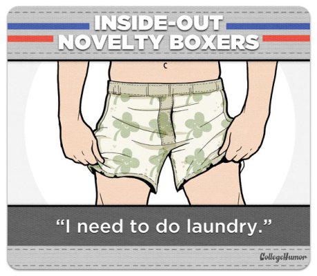 Inside-Out Novelty Boxers
