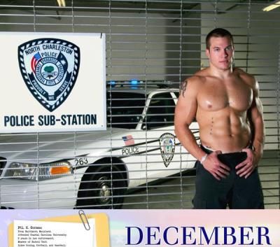real police hunks shirtless - north charleston - for special olympics - k gorman