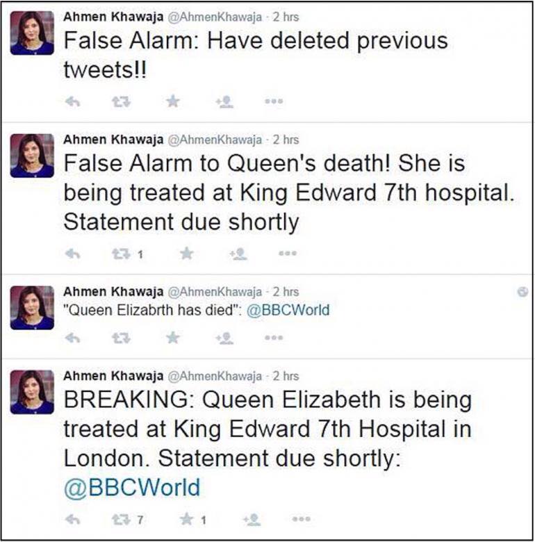 'BBC' ขอโทษ หลังนักข่าวทวีตผิดว่า ควีนเอลิซาเบธที่ 2 สวรรคต