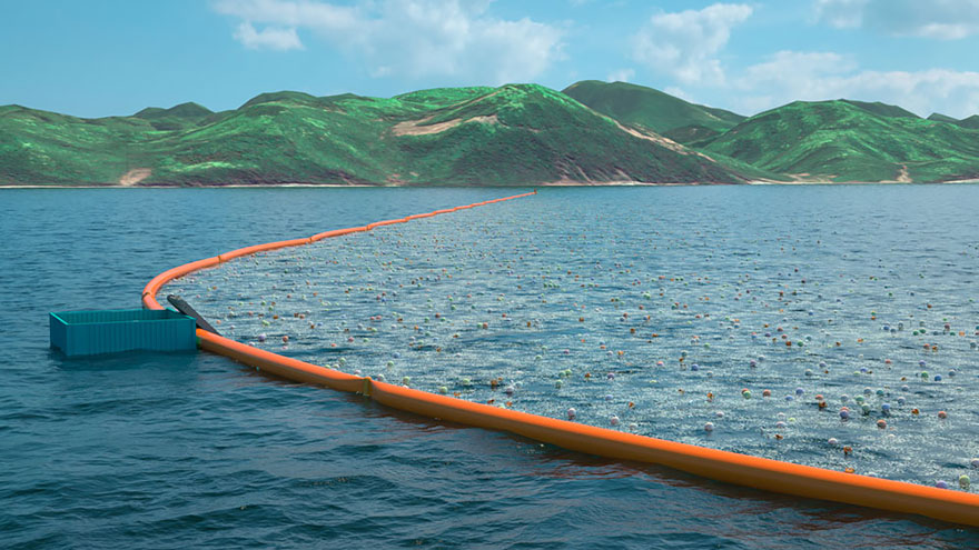 Inventor makes ocean clean itself