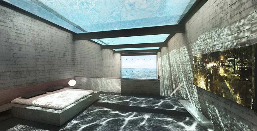 2สถาปนิกชาวกรีก ออกแบบบ้านใต้สระว่ายน้ำที่ฝังอยู่ริมหน้าผา!!