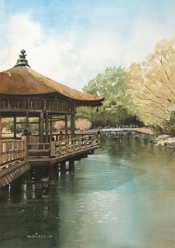 รวมภาพเขียนสีน้ำ Landscape จากศิลปินญี่ปุ่น