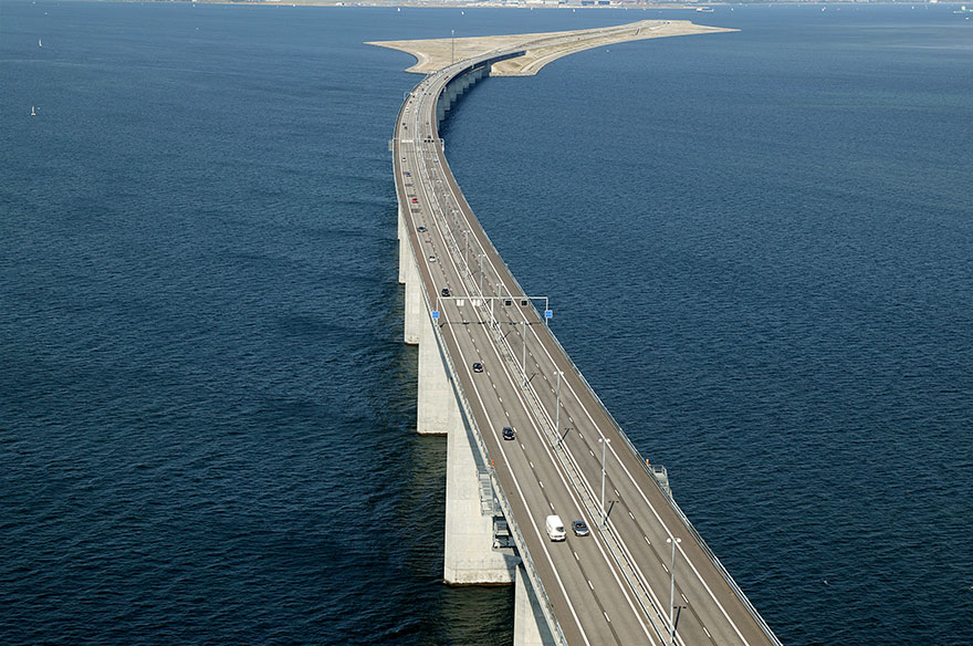 อุโมงค์สะพาน Oresund การเชื่อมโยงเทียมเกาะ-สวีเดนเดนมาร์ก-14