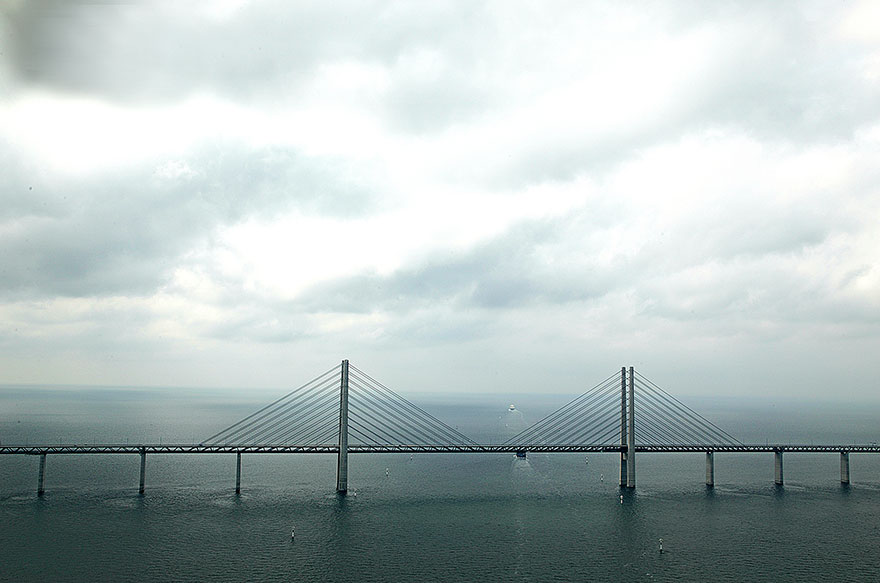 อุโมงค์สะพาน Oresund การเชื่อมโยงเทียมเกาะ-สวีเดนเดนมาร์ก-8