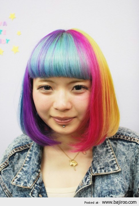 Rainbow-bob-hairstyle-fashion-girls-funny-weird-amazing-images-bajiroo-pictures-photo-gallery-1