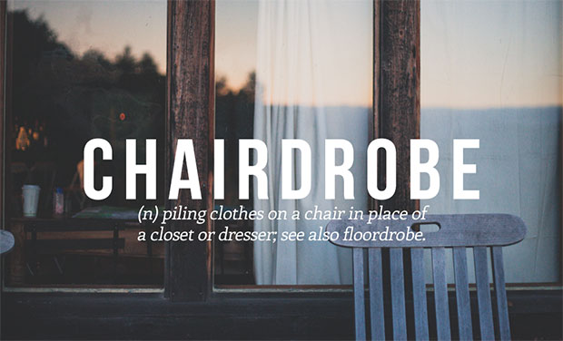 คำศัพท์เกิดใหม่ Chairdrobe