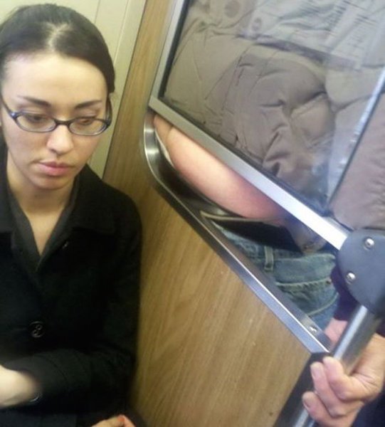 Public transportation is bad enough, no need for a butt crack to be involved.