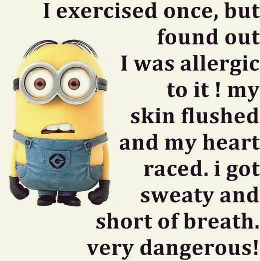 8) Exercising can also cause allergies, some individual may experience nausea or vomiting. 